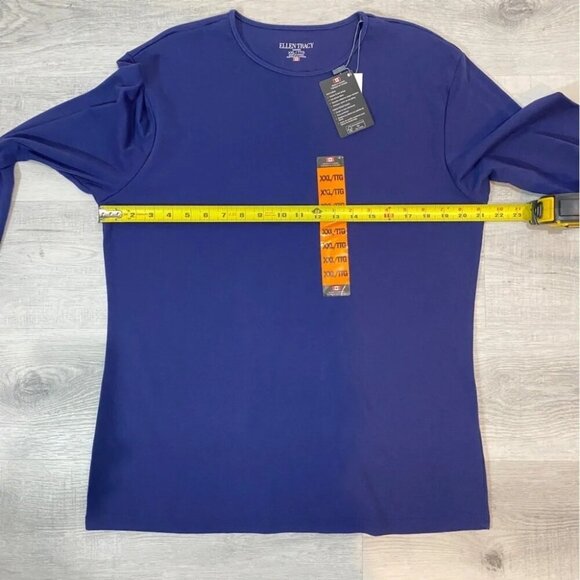 Ellen Tracy NWT Long Sleeve Navy Shirt Size XXL - Picture 11 of 16